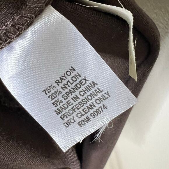 Boston Proper Dress XS Women Brown Turtleneck Minimalist Long Sleeve Ponte New - Picture 6 of 9